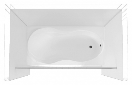 Карниз для ванны Aquanet прямой 120 Карниз для ванны Aquanet прямой 120