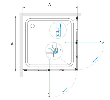 Душевой уголок RGW PA-38, RGW 06083899-11