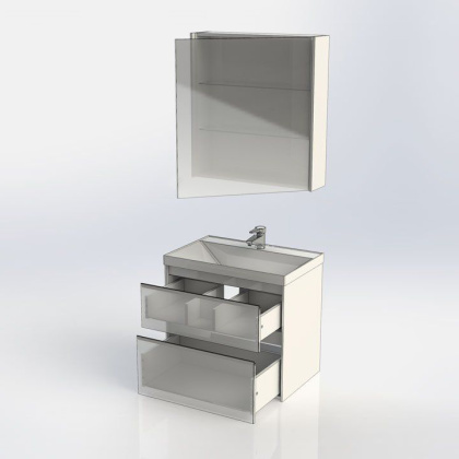 Мебель для ванной Aquanet Гласс 60 белый