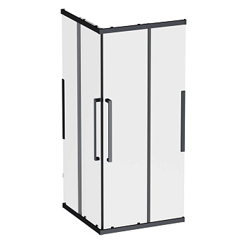 W84G-403-9090-BТ Душевое ограждение Func Square Slide 90х90, Черный, прозрачное