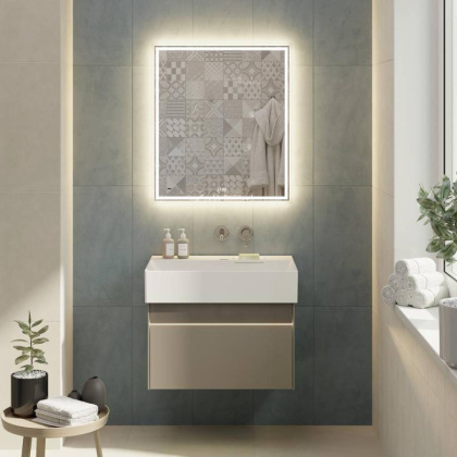 Тумба LOGICA подвесная 2 ящика 70 см, песчаный Тумба LOGICA подвесная 2 ящика 70 см, песчаный