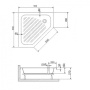 Душевой поддон RGW BT/CL-S 16180599-51-A 90 x 90 см акриловый, трапеция, цвет белый