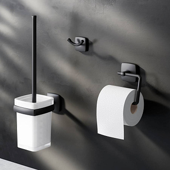 Набор аксессуаров для зоны туалета, черный, AK90T2003B