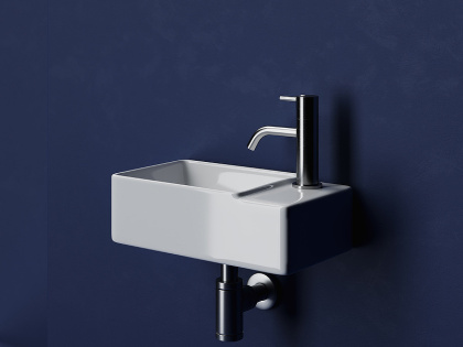 Умывальник подвесной прямоугольный (чаша слева, отверстие под смеситель справа) Element 395*220*125мм