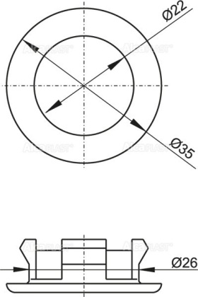 Обрамление перелива умывальника DN35