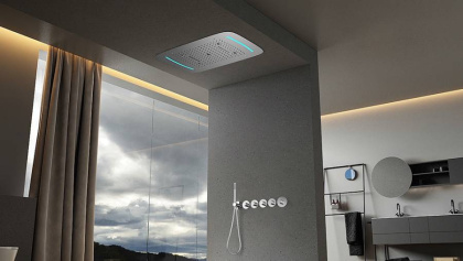 Душевая система Timo Saona SX-2319/18SM скрытого монтажа с термостатом, черное золото