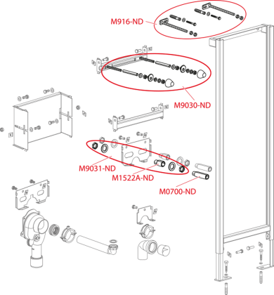 Монтажная рама для умывальника и смесителя
