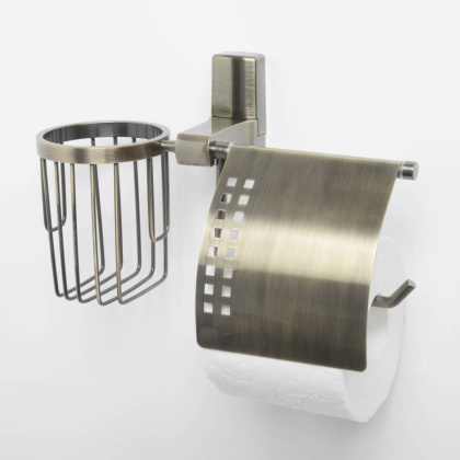 Держатель туалетной бумаги и освежителя Exter, 26,5х18,5х12 см, цвет бронза, K-5259