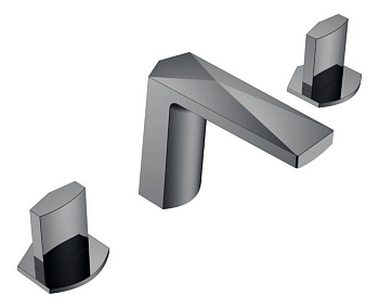 Смеситель врезной на 3отв. VENTURO Shine Gun Metall, ручка ICE Смеситель врезной на 3отв. VENTURO Shine Gun Metall, ручка ICE