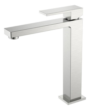 Смеситель для умывальника высокий Qubic Brushed Nickel Смеситель для умывальника высокий Qubic Brushed Nickel