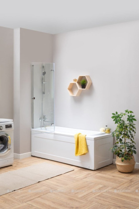 Шторка для ванны Aquanet Beta 4 NF6222-hinge, прозрачное стекло