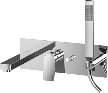 Смеситель для ванны с душем Paffoni Tilt TI001CR (с внутренней частью)