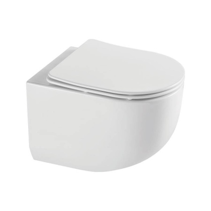 Унитаз подвесной Tornado Globo VT1-52T безободковый, цвет белый, ультратонкое soft-close сиденье