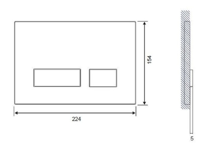 Кнопка MOVI черная глянцевая стекло