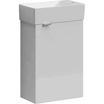 Тумба подвесная SANCOS Mini 355х205х500, с распашной дверцей, внутри 1 полка, белый глянец , арт.MN35WR