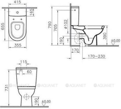 Унитаз наполь. Form300 комплект, универс. выпуск, ниж. подвод, слив 6/3 л, сид. дюропласт микролифт Унитаз наполь. Form300 комплект, универс. выпуск, ниж. подвод, слив 6/3 л, сид. дюропласт микролифт