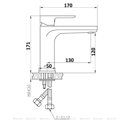 Смеситель для раковины Agger Gorgeous A0202100