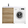 Тумба с раковиной напольная BelBagno KRAFT-LVD-58/120-L Pino Pasadena, раковина белая Тумба с раковиной напольная BelBagno KRAFT-LVD-58/120-L Pino Pasadena, раковина белая