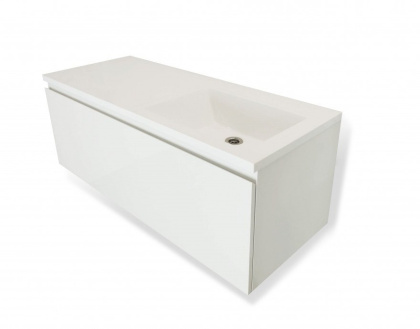 Тумба подвесная под умывальник Dallas Luxe 1100х482 правосторонняя 1 ящик (ШхГхВ) 1092х476х430