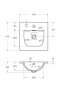 Керамическая раковина BelBagno BB-8099-3-40 Керамическая раковина BelBagno BB-8099-3-40