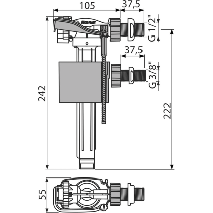 Впускной механизм с боковой подводкой, универсальный
