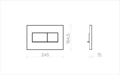 Кнопка смыва для инсталляции Creto Snap 2.0 KL-CR-753-4 черный матовый / золото матовый