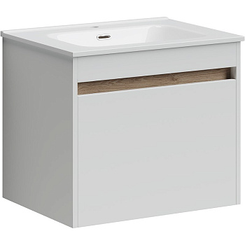 Тумба подвесная SANCOS Smart 590х450х500, c двумя ящиками оснащенными доводчиками, белый глянец , арт. SM60W