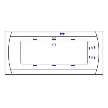 Ванна EXCELLENT Aquaria Lux 180x80 "LINE" (хром) Ванна EXCELLENT Aquaria Lux 180x80 "LINE" (хром)