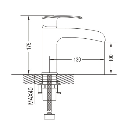 Смеситель для раковины латунь R1201 Смеситель для раковины латунь R1201