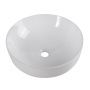 Раковина накладная керамическая, круглая, серая матовая, BB1315-H311, 410x410x130