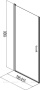 Душевая дверь Aquanet Cinetic AE12-N-80H190U-CT 800, прозрачное стекло