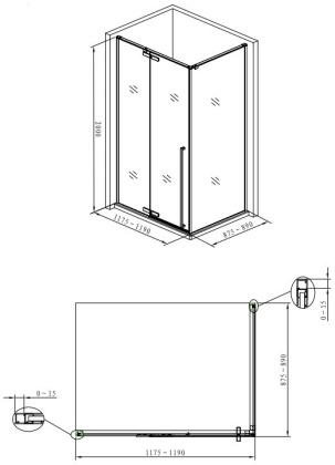 Душевой уголок Allen Brau Fantasy 120x90 3.11003-00 хром Душевой уголок Allen Brau Fantasy 120x90 3.11003-00 хром