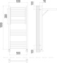 Полотенцесушитель Terminus Валенсия П14 500х1000