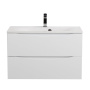 Тумба с раковиной подвесная BelBagno MARINO 80 Cappuccino Lucido, раковина белая Тумба с раковиной подвесная BelBagno MARINO 80 Cappuccino Lucido, раковина белая