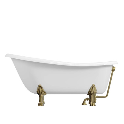 Ванна из литьевого мрамора 170х80 см Creto Corsica 24-1114 с бронзовыми ножками
