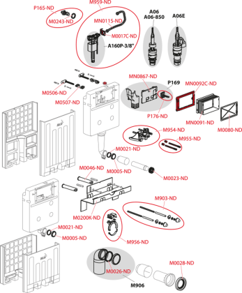 Скрытая система инсталляции для замуровывания в стену