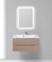 Тумба с раковиной подвесная BelBagno MARINO 90 Cappuccino Lucido, раковина белая Тумба с раковиной подвесная BelBagno MARINO 90 Cappuccino Lucido, раковина белая