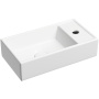 Умывальник подвесной прямоугольный (чаша слева, отверстие под смеситель справа) цвет белый матовый Element 407*217*100