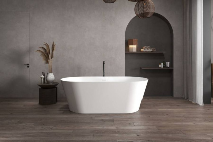 Ванна из искусственного камня ABBER Stein AS9605 белая матовая