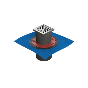 Душевой трап Square 10x10 см, вертикальный, хром