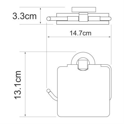 Держатель туалетной бумаги Rhein, 14,7х13,1х3,3 см, хром, K-6225