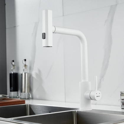 Смеситель для кухни с выдвижной лейкой Shevanik S263 S263C