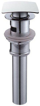 CZR-SCQ-01 Донный клапан для накладной раковины с квадратной крышкой с системой Клик-клак с переливом 