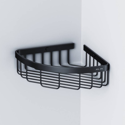 Корзина для душа угловая Sense L, 5,9х30х23 см, черная, A7452122