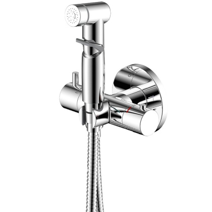 Смеситель Rossinka X25-58 термостатический с гигиеническим душем, встраиваемый
