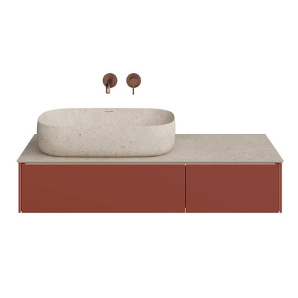 Тумба MAGICA подвесная 120, 2 ящика, венецианский красный матовый                         
