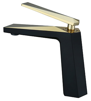 Смеситель для умывальника VENTURO черный + золото Смеситель для умывальника VENTURO черный + золото
