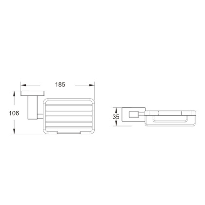 Мыльница навесная, SG5604 Shevanik, Хром