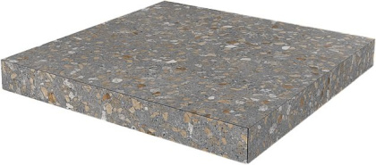 Ступень угловая клееная Терраццо коричневый  33x33x0,9 Ступень угловая клееная Терраццо коричневый  33x33x0,9