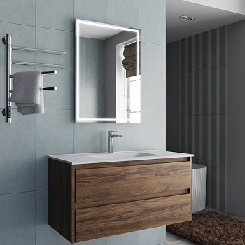 База под раковину Gio 1000 подвесная, 2 выкатных ящика soft-close, C.Oak